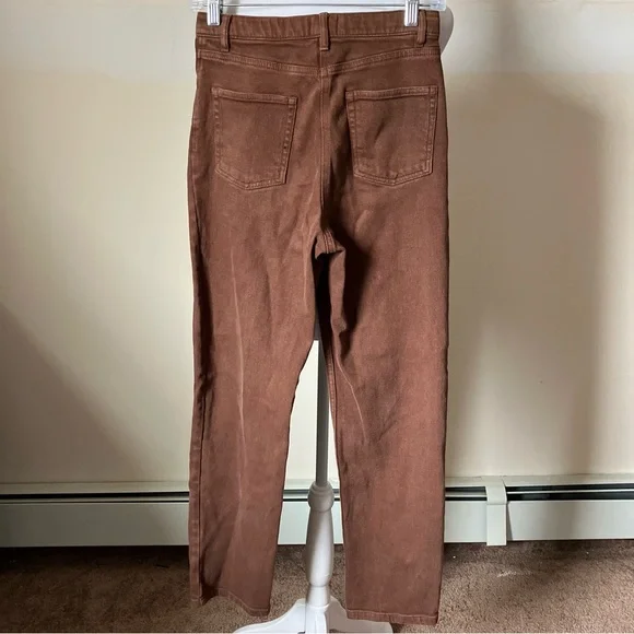 Aritzia Wilfred Free Melina Cognac Cotton Pants size 4 - Picture 5 of 7